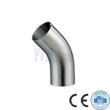 Sanitary Stainless Steel 45 Deg soldado cotovelo com reta termina